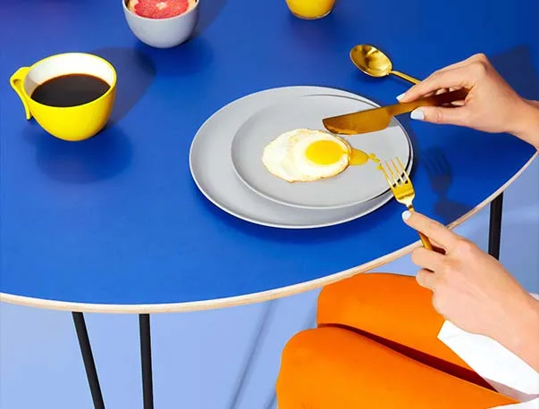 Person Eating with Juice and Coffee Person Eating with Juice and Coffee