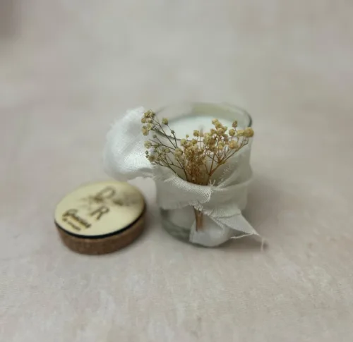 Vela para invitados Detalle White Garden